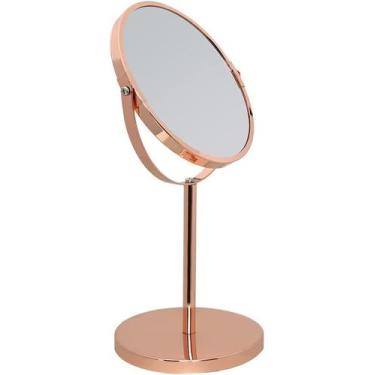 Imagem de Espelho De Aumento Com Base Bronze - Mimo Style