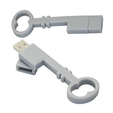 Imagem de Cartão de memória em formato de chave de 4 GB USB Pen Drive PenDrive USB 2.0 Pen Drive USB Disco U Disk USB (Prata)