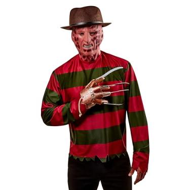 Imagem de Rubies Camiseta masculina Nightmare On Elm St Freddy Krueger com máscara, Multi, PP