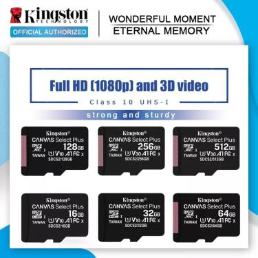 Imagem de Kingston-Cartão Micro SD para Telefone  Cartão de Memória Flash Classe 10  Cartão TF  128GB  256GB