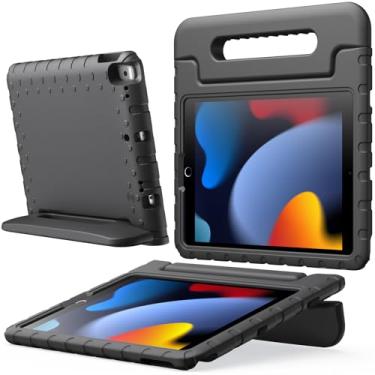 Imagem de JETech Capa Infantil para iPad 10,2 Polegadas (9ª/8ª/7ª Geração, 2021/2020/2019), iPad Air 3 10,5 (3ª Geração, 2019) e iPad Pro 10,5 2017, Capa para à Prova de Choque com Alça (Preto)