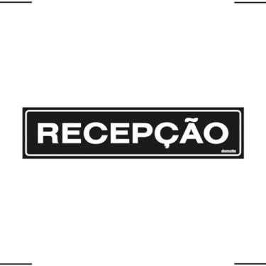 Imagem de Placa De Sinalização Recepção 30x7 Ekomunike - A-403 F9e