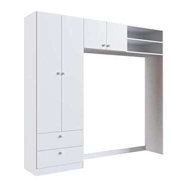 Imagem de Guarda Roupas Infantil 4 Portas 2 Gavetas Branco Lilies Móveis