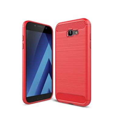Imagem de Capa para Samsung Galaxy A7 (2017), anti-arranhões e resistente impressões digitais totalmente protetora capa de Cover Case material de fibra de carbono TPU adequado para o Galaxy A7 (2017)