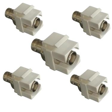 Imagem de Adaptador fêmea para fêmea, conector de anteparo, expansão coaxial, plugue de acoplador BNC para sistema de câmera de segurança de circuito fechado de televisão adaptador de instalação de painel (5