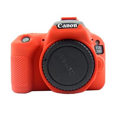 Imagem de Easy Hood Capa para Canon EOS Rebel SL2 / SL3, capa protetora de silicone macio antiarranhões (vermelha)