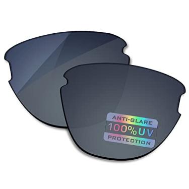 Imagem de Bowyer Lentes de reposição polarizadas para óculos de sol Oakley Frogskins Lite OO9374 - Espelho cromado preto
