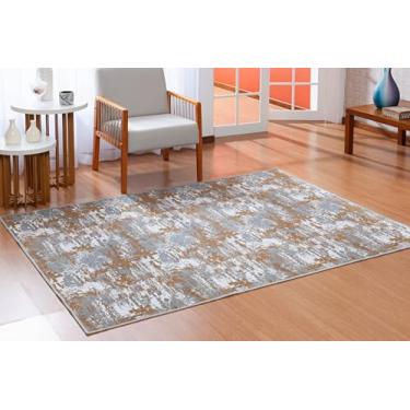 Imagem de Tapete Pratik 2,00 X 3,00 Sala Quarto Moderno 100% Antiderrapante (MARMORE OCRE)