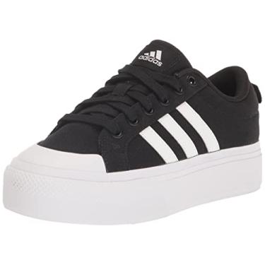 Imagem de adidas Tênis de skate feminino Bravada 2.0, Preto/branco/preto, 41