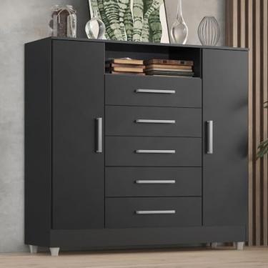 Imagem de Comoda Isabele 5 Gav 2 Portas Onix