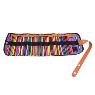 Imagem de Conjunto de 50 Lápis de Cor, Kit de Desenho de Lápis de Cor Portátil Com Bolsa de Lona Enrolável, Apontador e Extensor Canetas de Coloração de Alta Saturação de Cor para Adultos