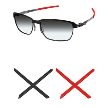 Imagem de Mryok 2 pares de kits de meias de substituição para Oakley Tinfoil OO4083 - vermelho e preto