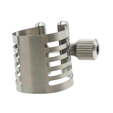 Imagem de oshhni Boquilha de Saxofone Fixador de Ligadura Acessório de Sax Ajuste Fácil Instalação aço Inoxidável Profissional Resistente, Sax Alto