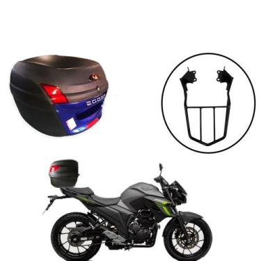 Imagem de Baú Bauleto 34 Litros Awa Pross + Bagageiro Fz25 18 - 23, Azul