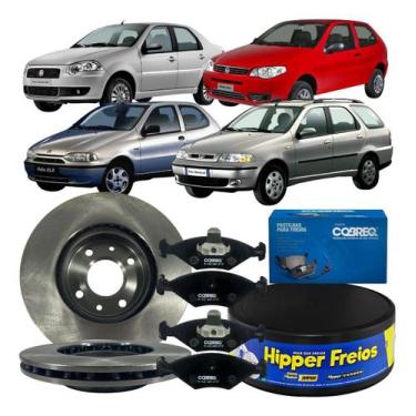 Imagem de Jogo Disco Pastilha Freio Dianteira Palio Weekend Siena - HIPPER FREIO