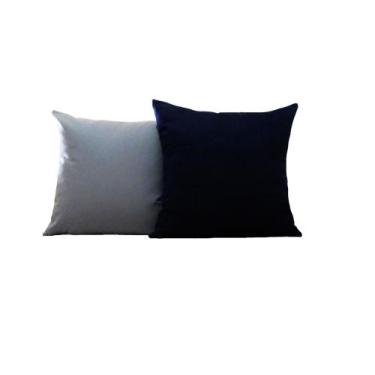 Imagem de Capas para Almofadas 60x60 Tecido Algodão Cores Lisas Conjunto 2 Peças