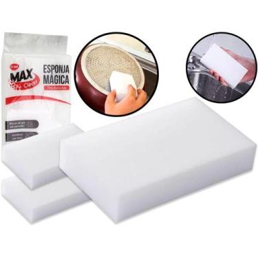 Imagem de Conjunto 3 Esponjas Mágicas Para Limpeza Bucha Multiuso Elimina Mancha