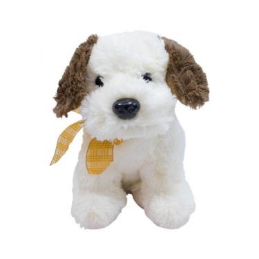 Imagem de Chaveiro Cachorro Laço Orelhas Marrom 17cm Pelúcia - Fofy Toys
