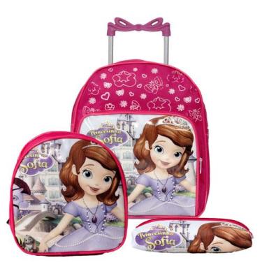 Imagem de Kit Mochila Escola Pequena Princesa Sofia Reforçada - Toys 2U