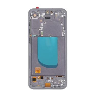 Imagem de Substituição de tela S23, conjunto digitalizador de substituição de tela Galaxy S23 FE com moldura, suporte para montagem de tela digitalizador de impressão digital com ferramentas