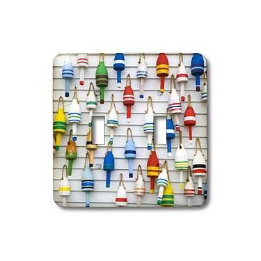 Imagem de 3dRose LLC lsp_90698_2 Boias de Vila de Pescadores, Stonington, Maine Us20 Jmo1001 Jerry & Marcy Monkman Interruptor duplo