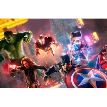 Imagem de Quebra-cabeça Personalizado Avengers Video-game 120 Peças - Pomps Geek