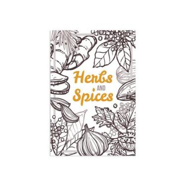 Imagem de Placa Decorativa MDF Tempero Frase Herbs and Spices 30x40cm - Quartinh