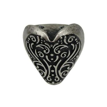 Imagem de Pezinho Metal Coração Pequeno 4 Peças Decoração Artesanato - Metallica