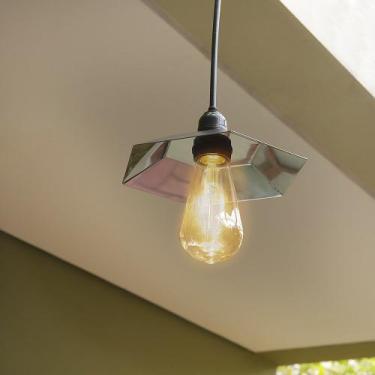 Imagem de Prato para Lâmpada Pendente tipo Retro Luminária Inox Sextavado - Maxx