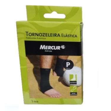 Imagem de Tornozeleira Elástica Preta Pequena 1 Par - Mercur