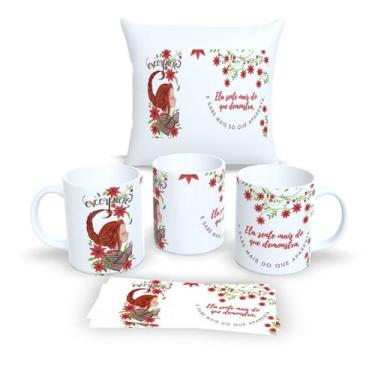 Imagem de Kit Com Almofada 30x30cm e Caneca de Porcelana Signos Escorpião - Esta