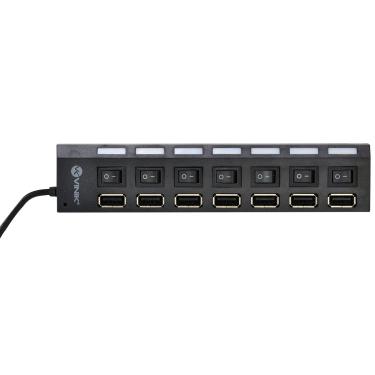Imagem de Hub USB 2.0 7 Portas com Cabo e LED Indicador - HUV-40