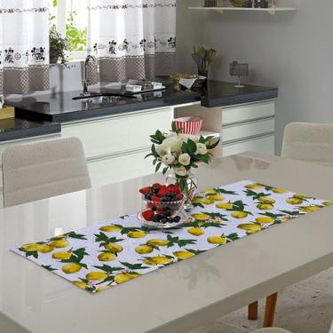 Imagem de Caminho De Mesa Estampado Limão Siciliano 0.40M X 1.40M - Menedecor