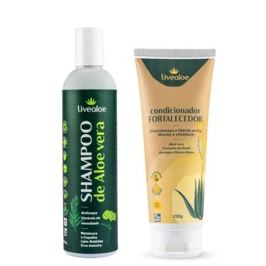 Imagem de Kit Shampoo e Condicionador Natural Livealoe - Caspas e dermatites