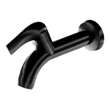 Imagem de Torneira De Pia 1132 F61 Parede Preta Lorenzetti 1/4 De Volta + Bucha 