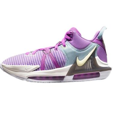 Imagem de Nike Tênis de basquete masculino de ginástica, Fuchsia Dream/Sail/Branco/Citron Tint, 44