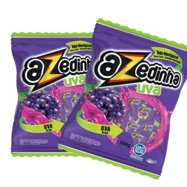 Imagem de Bala Mastigável Azedinha Uva Riclan 500g - 2 Pacotes