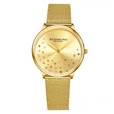 Imagem de Relógio Feminino Stuhrling Sinfonia 3928 Quartzo 35mm, Dourado
