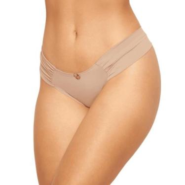 Imagem de Calcinha Tanga Lateral Franzida Feminina Forro 100 algodão Confortável