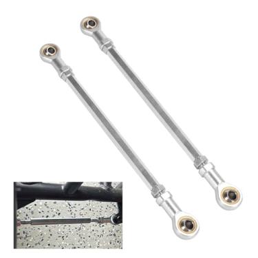 Imagem de Haste de direção de 200 mm 2 peças 8 mm de diâmetro de furo ajustável junta esférica para quadriciclo elétrico 49cc Go Kart acessório coluna de direção interna externa inferior barra oscilante