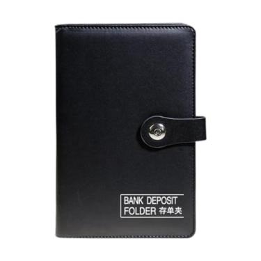 Imagem de YsXoWiui Caderno de couro PU, fichário de orçamento de folhas soltas recarregáveis ​​para trabalho, viagem, Preto