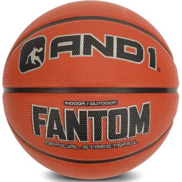 Imagem de AND1 Bola de basquete Fantom Rubber: regulamentação oficial tamanho 7 (75 cm) - Streetball de construção de canal profundo, feita para jogos de basquete internos e externos