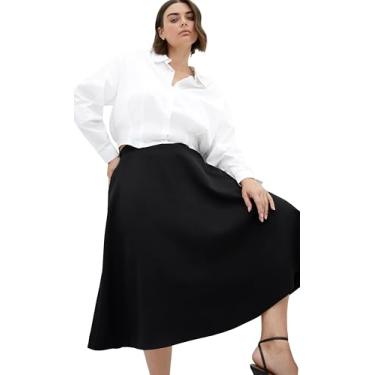 Imagem de City Chic Saia feminina plus size - Pia, Preto, 50