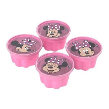 Imagem de Kit 4 Formas de Gelatina Lúdica Minnie Rosa Plasútil