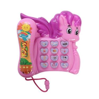 Imagem de Telefone Unicórnio Criança Ligação Musical Rosa - Fun Game
