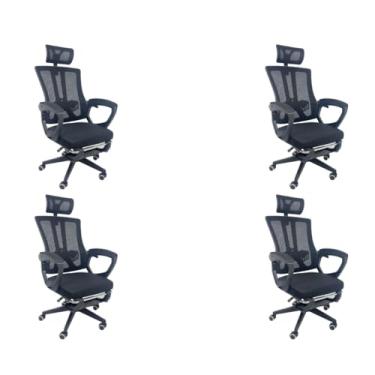 Imagem de Oficial Webshop - Kit 4 Cadeiras de Escritório Presidente Executiva Oficial Paris Preto