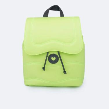 Imagem de Mochila Saco Bucket Pampili Costuras Verde e Preto 600.1323-Feminino