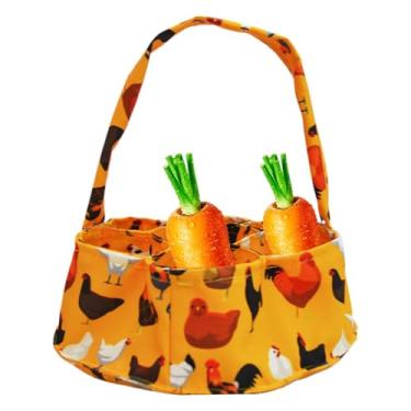 Imagem de Cesta pequena para ovos, recipiente com 7 bolsas para produtos agrícolas, porta-ovos frescos, cesta de colecionador para patos, galinhas