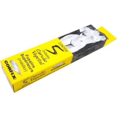 Imagem de Carvão para Desenho Vegetal Fusain Médio Bloco com 5 Unidades - Corfix