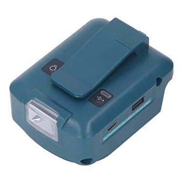Imagem de Luz do Adaptador de Bateria, Luz de Trabalho do Adaptador de Bateria de Lítio 200LM 18V Porta DC USB Tipo C Luz do Conversor do Adaptador de Bateria para Interruptores de Botão